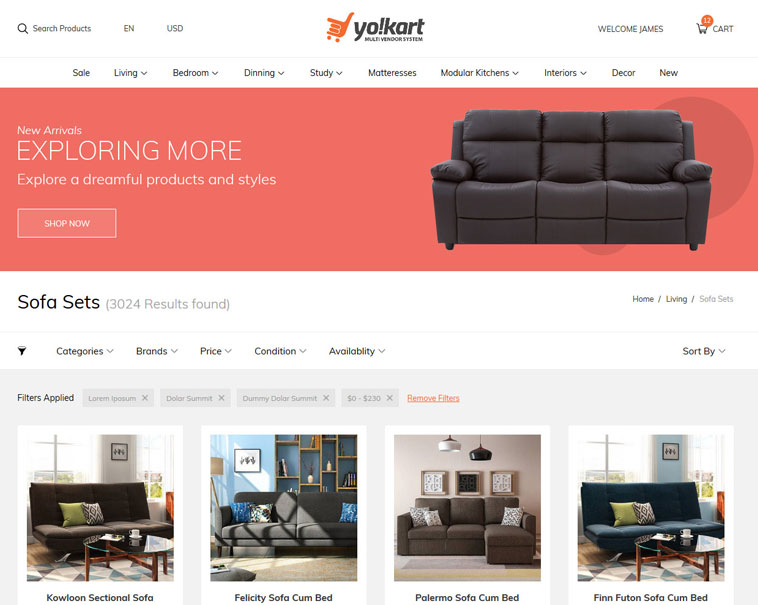 Furniture marketplace design