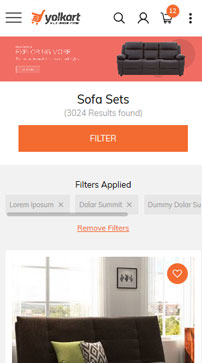 Furniture marketplace mobile design