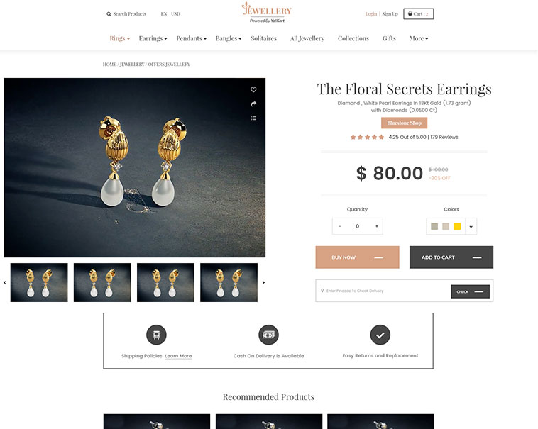 Jewelry marketplace custom design