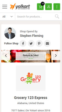 Grocery multi-vendor mobile design