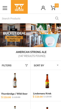 Liquor online  marketplace mobile design