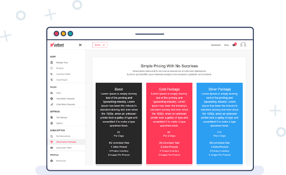 Subscription plan for vendors